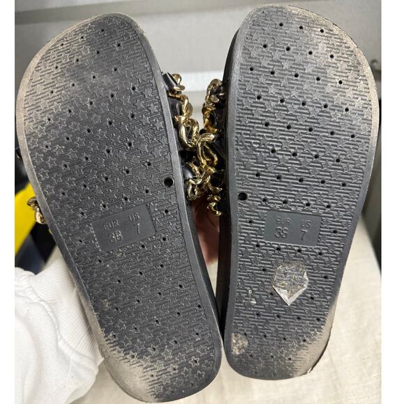 Jeffrey Campbell Edie Chain Platform Slides Size 7 - Picture 5 of 5